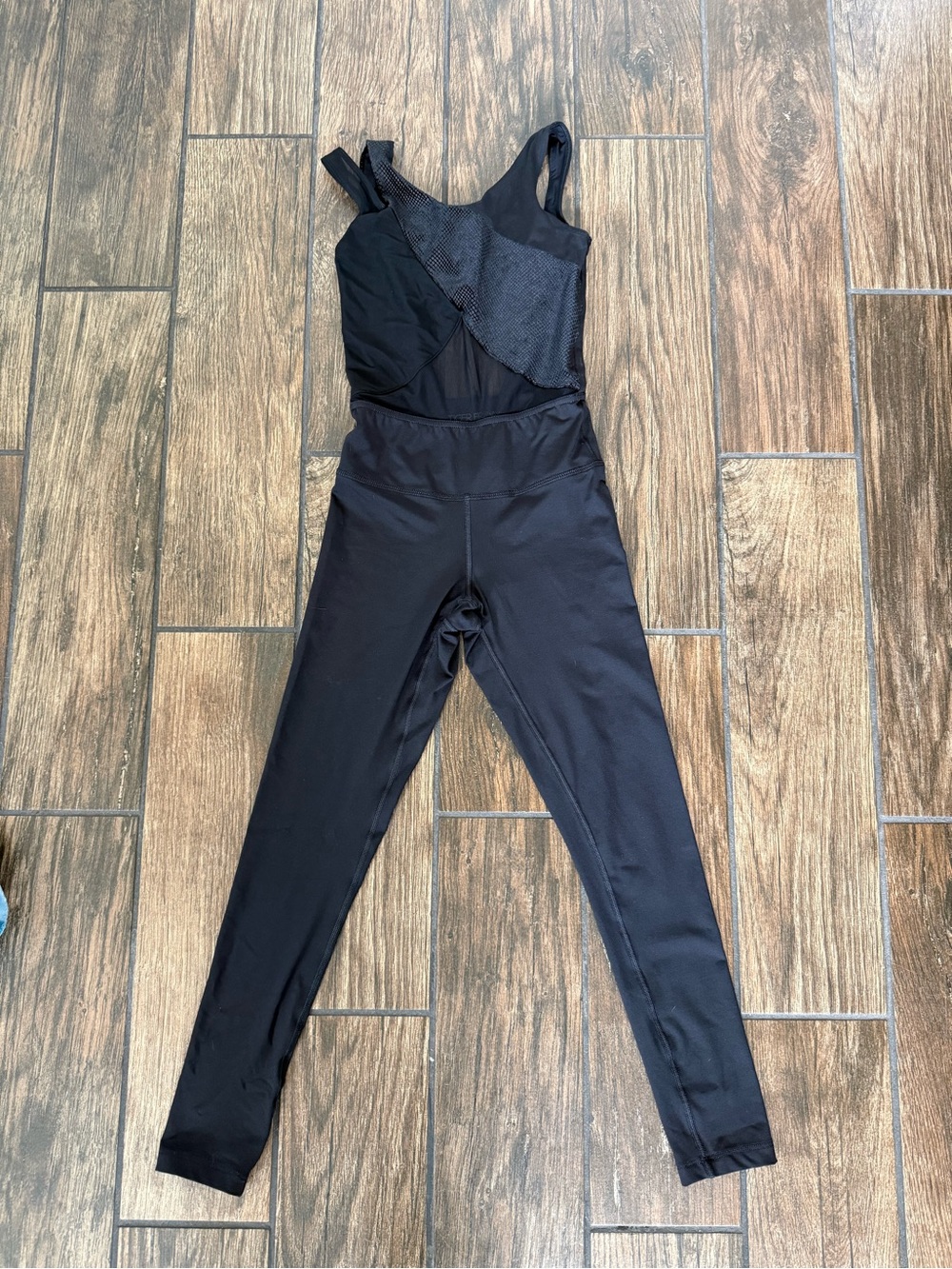 Tiger Friday Black Mesh Dance Unitard Catsuit adult Small